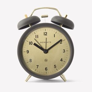 Charlie Bell Alarm Clock – Grey / Brass
